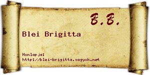 Blei Brigitta névjegykártya